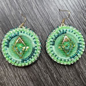 Aboriginal Handmade Beaded Earrings
